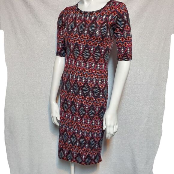 LuLaRoe Julia Diamond Patterned Dress (XXS) - Picture 1 of 5